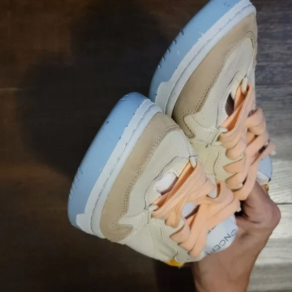 NEW ONCEPT Phoenix Sneaker Womens 8 Electric Sand Pink Tan Blue Leather - Picture 3 of 9